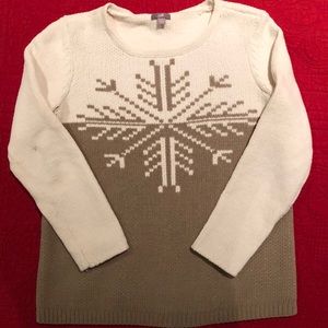 J Jill sweater snowflake design